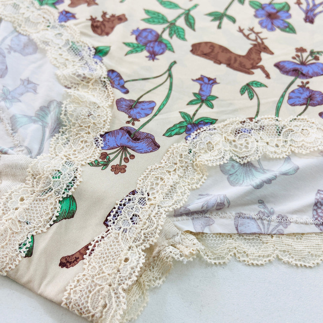 Ladies Whimsical High-Waisted Lace Trim Panties