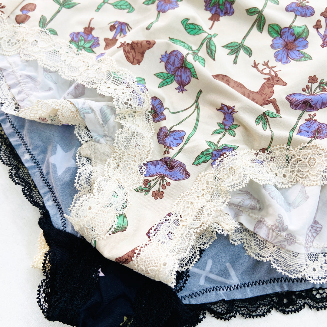 Ladies Whimsical High-Waisted Lace Trim Panties