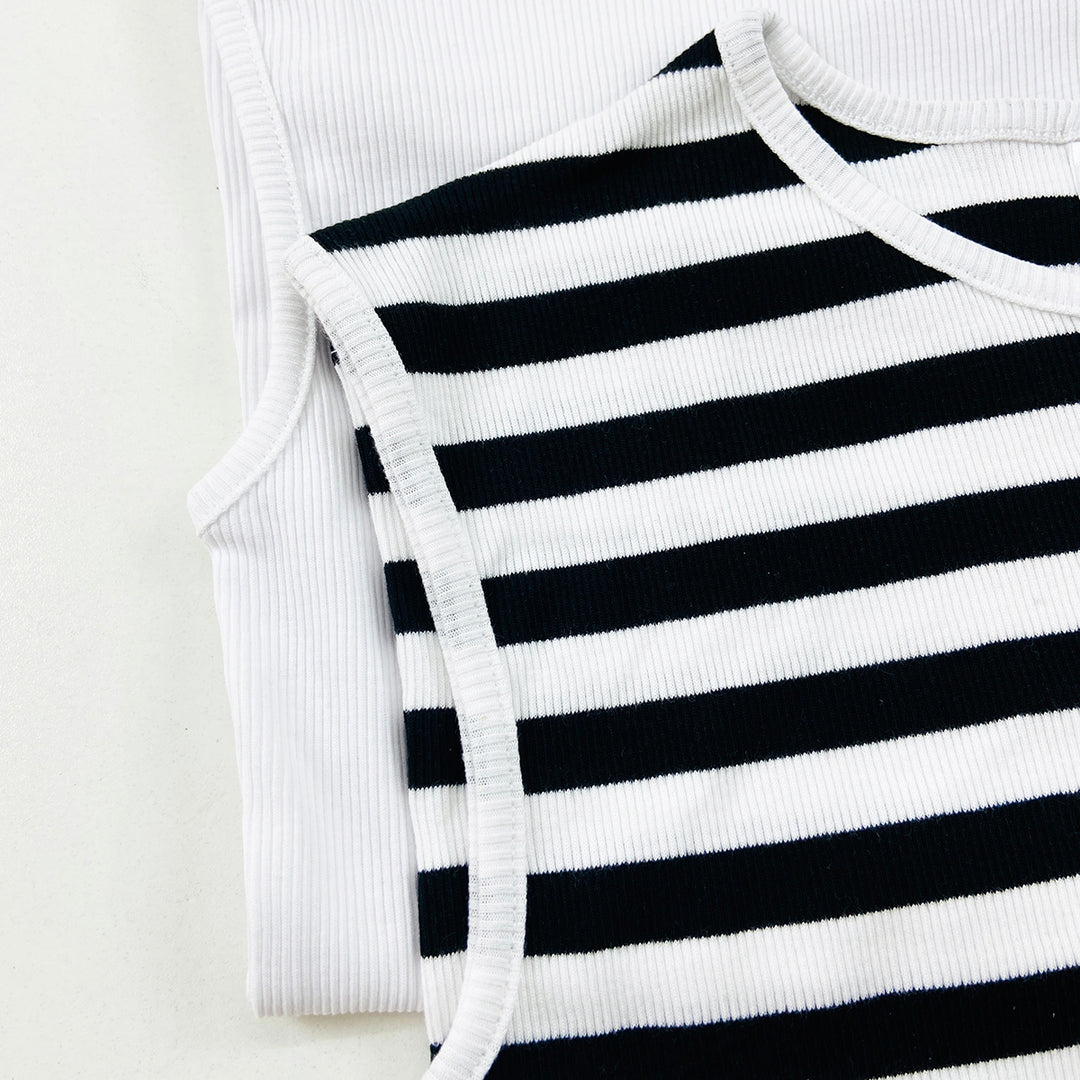 Womens Round Neck Ribbed Tank Top Comfortable Fit