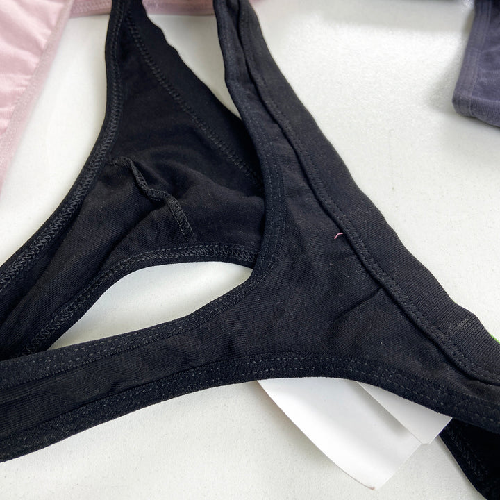 Pack of 3 Women's Cotton Thong Panties