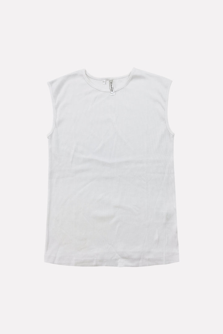 Womens Round Neck Ribbed Tank Top Comfortable Fit