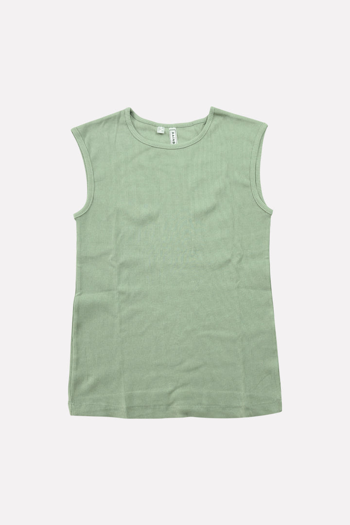Womens Round Neck Ribbed Tank Top Comfortable Fit