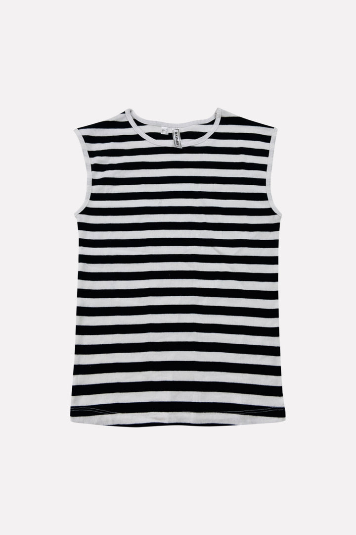 Womens Round Neck Ribbed Tank Top Comfortable Fit