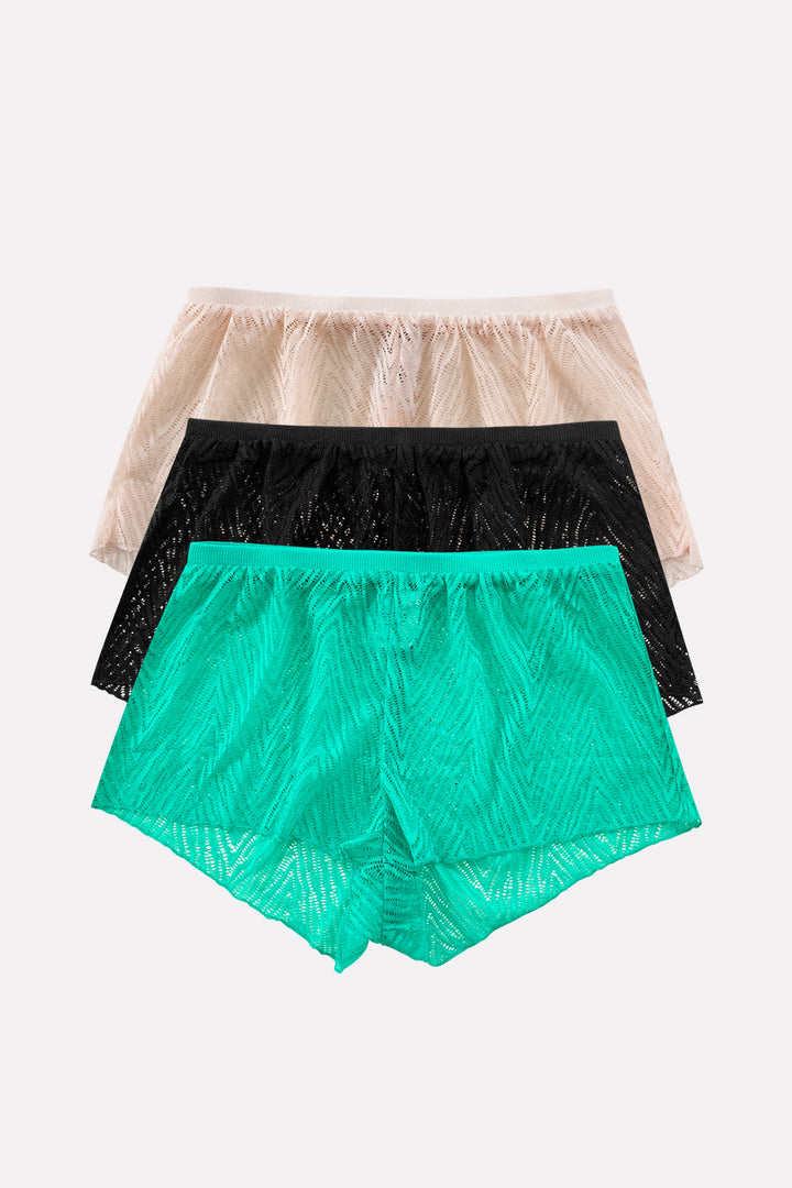 Ladies Premium Lace Mesh Boxer Shorts
