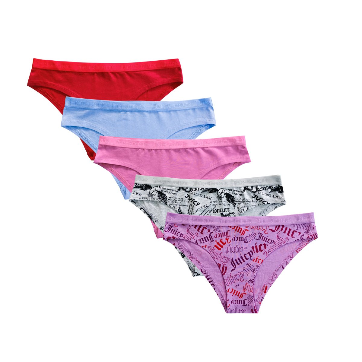 Womens 5 Pack Cotton Brief Underwear Set