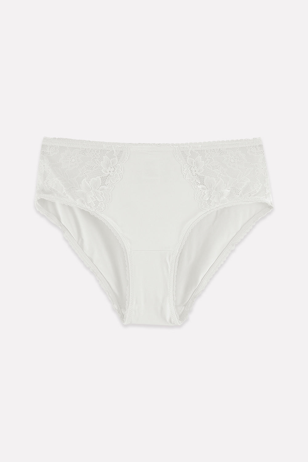 Womens High Waisted Stretch Lace Full Brief Panty