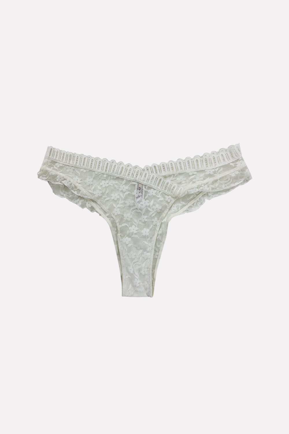 Ladies Lace Thong with Side Ruffles