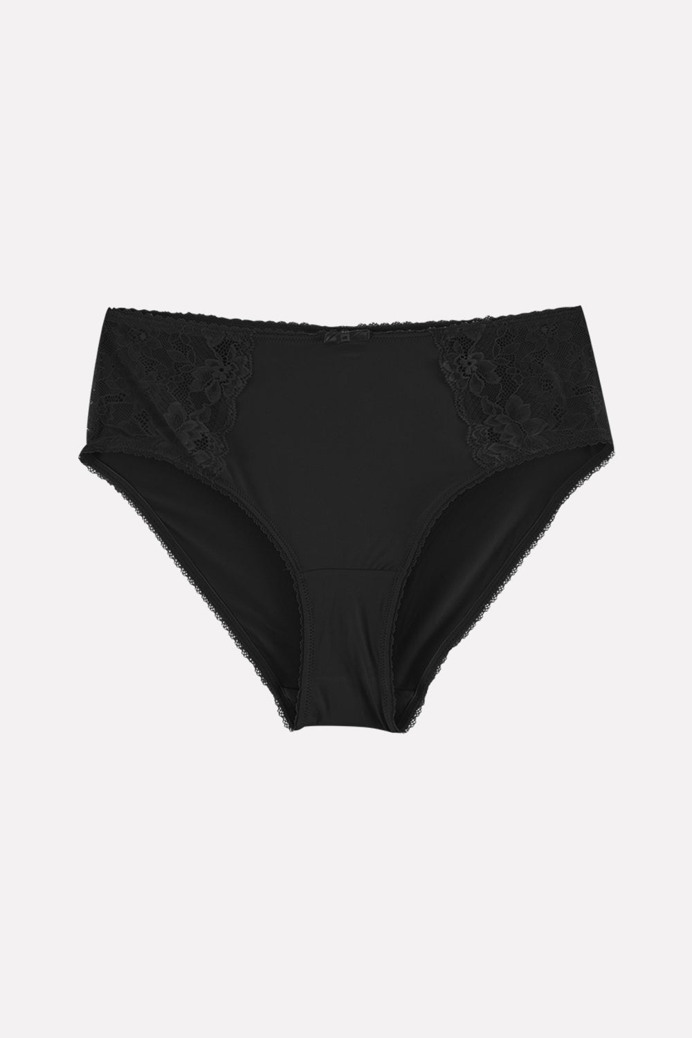 Womens High Waisted Stretch Lace Full Brief Panty