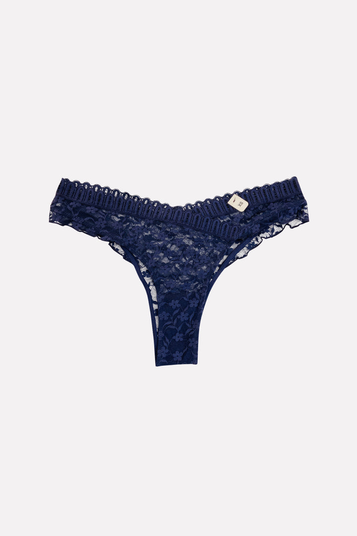 Ladies Lace Thong with Side Ruffles