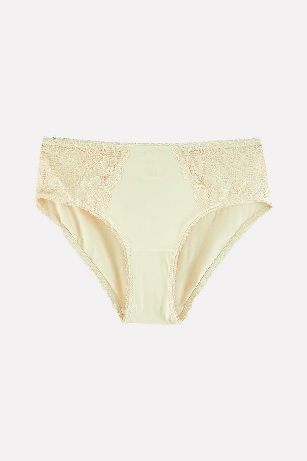 Womens High Waisted Stretch Lace Full Brief Panty