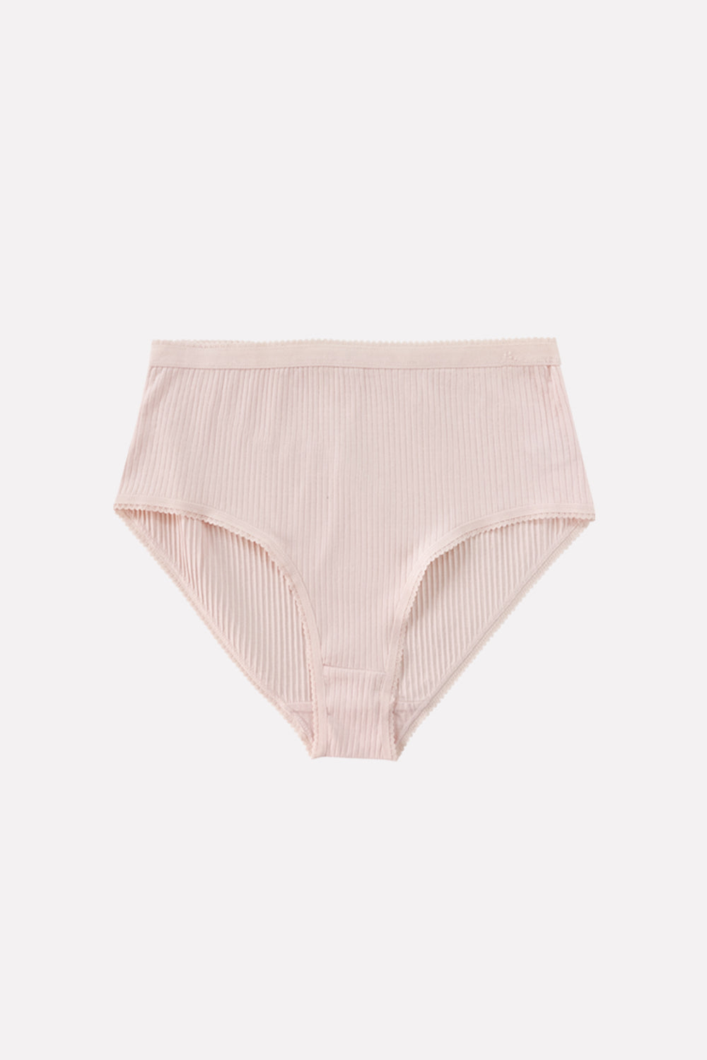 Ladies High Waisted Ribbed Cotton Brief Panty