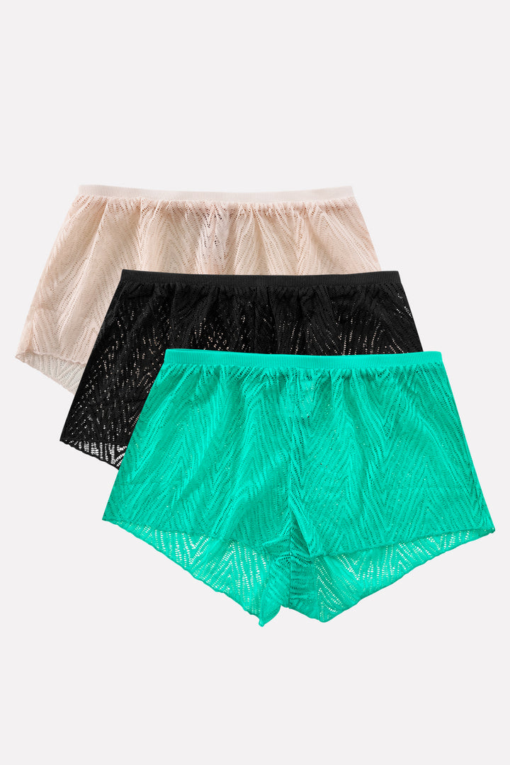 Ladies Premium Lace Mesh Boxer Shorts