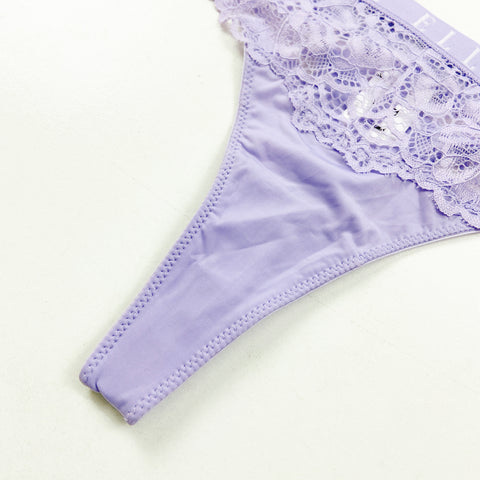 Women's Elegant Soft Stretch Floral Lace Comfortable Sexy Lace Thong Panty