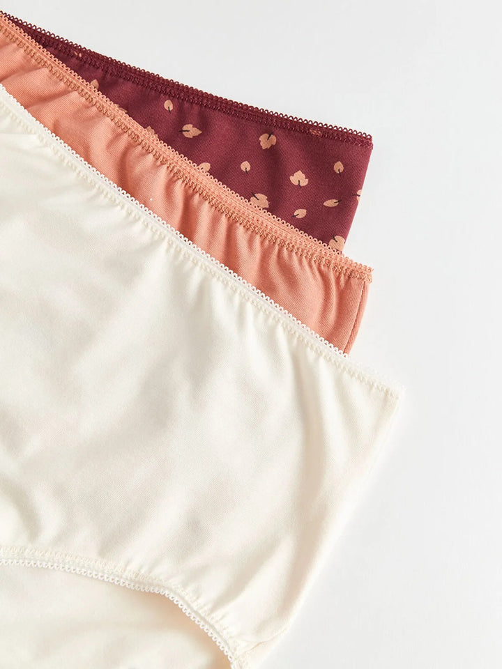 Pack of 3 Womens High Waist Soft & Breathable Cotton Panty