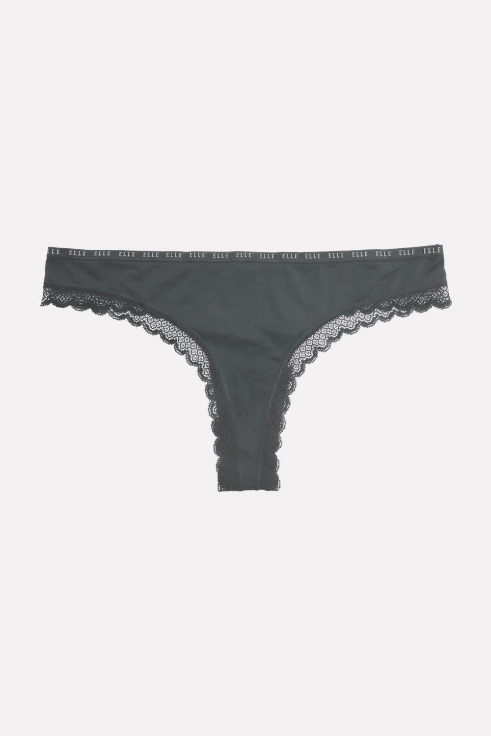 Ladies Mid Rise Microfiber Lace Thong