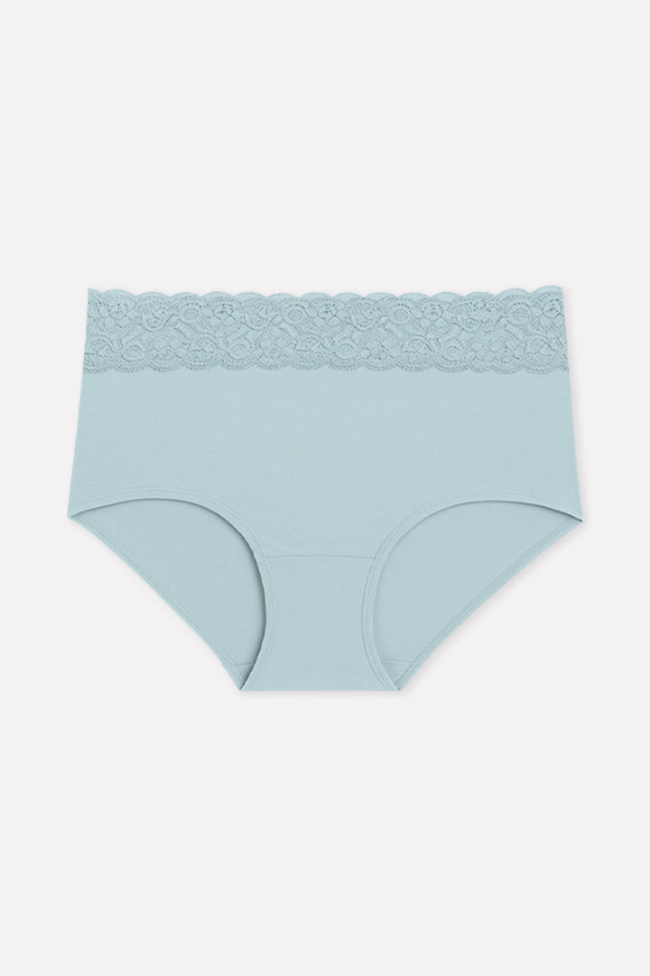 Womens Mid Waist Hipster Lace Brief Panty