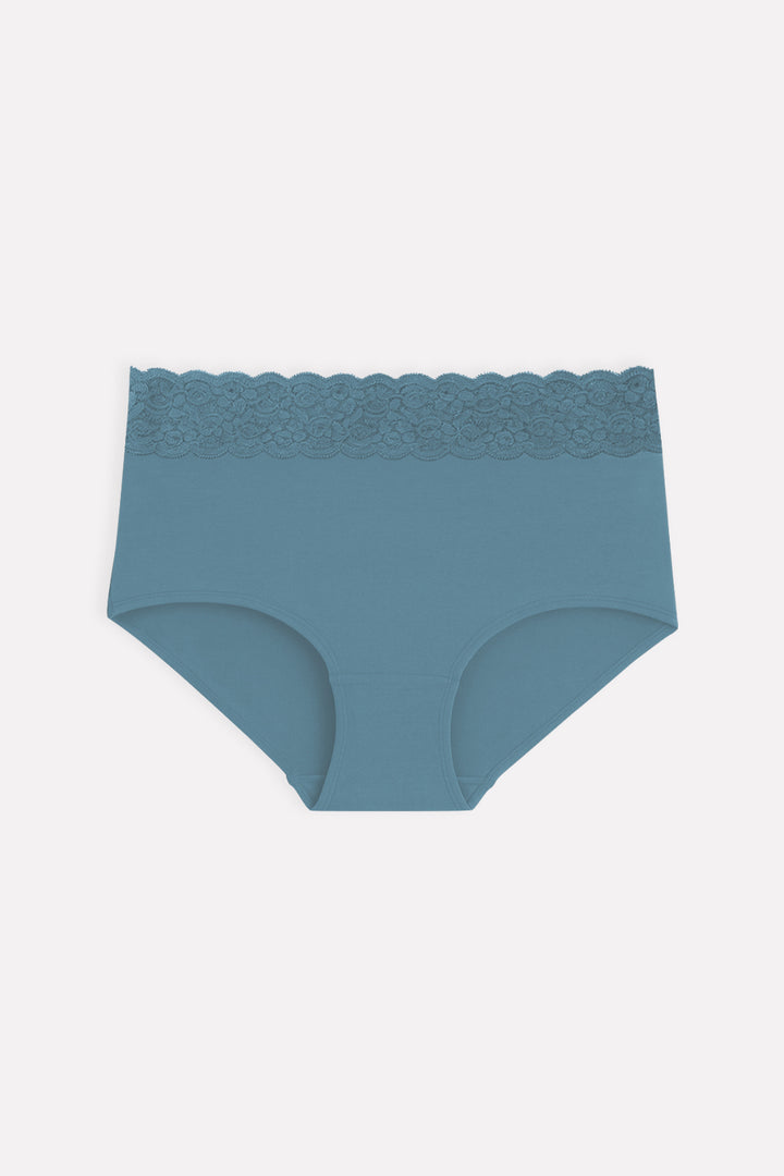 Womens Mid Waist Hipster Lace Brief Panty
