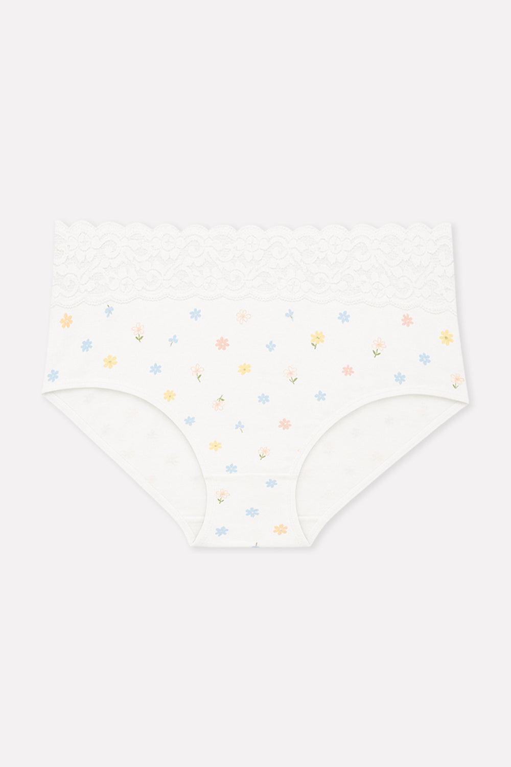 Womens Mid Waist Hipster Lace Brief Panty