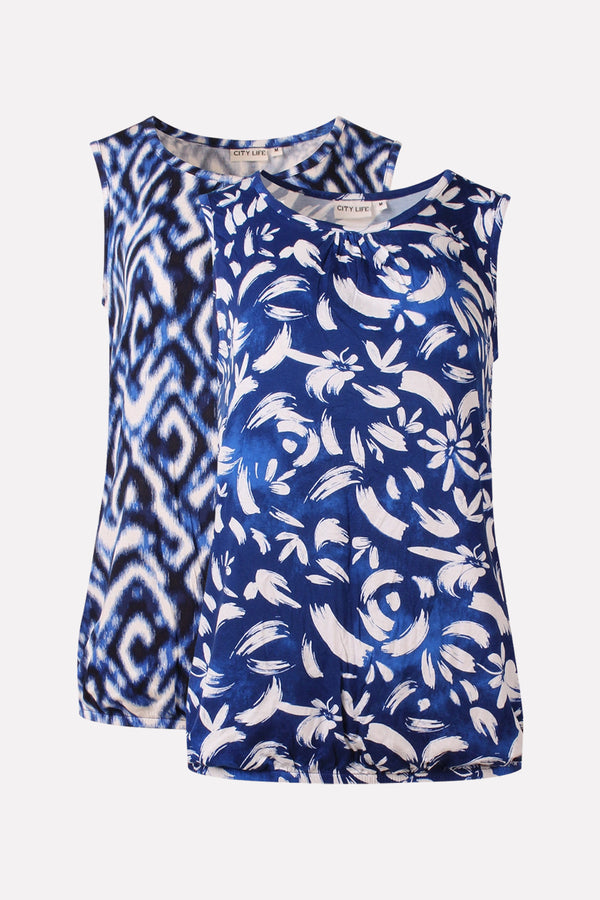 Womens Sleeveless Printed Lightweight Casual Summer Tank Top