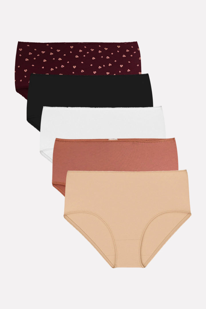 Pack of 3 Womens High Waist Soft & Breathable Cotton Panty