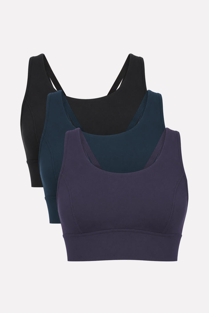 Womens Medium to High Support Padded Crop Sports Bra