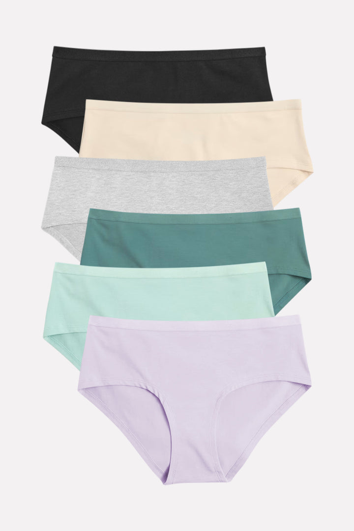 Pack of 5 Womens Cotton Boyleg Briefs Underwear