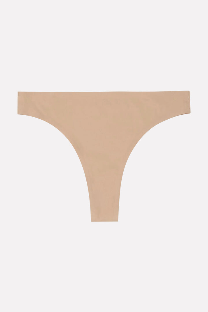 Womens Seamless Mid Rise Ultra Soft Invisible Brazilian Brief Panty