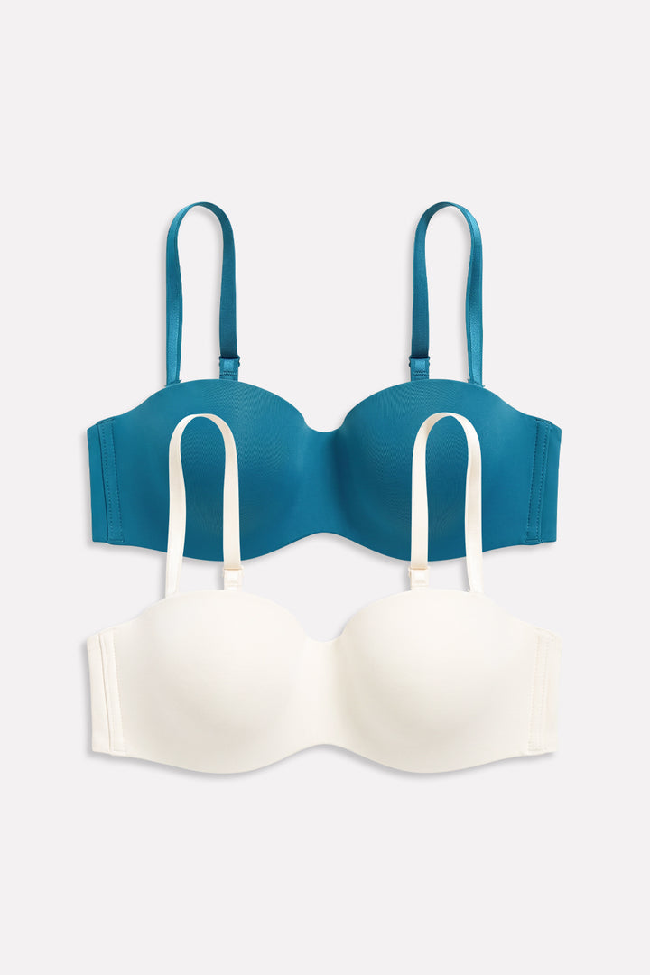 Women’s Smooth Moulded Cup Adjustable Straps Balconette Bra