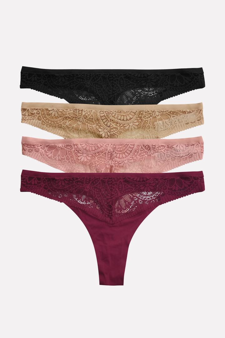 Womens Ultra-Soft & Seamless Comfort Lace Thong