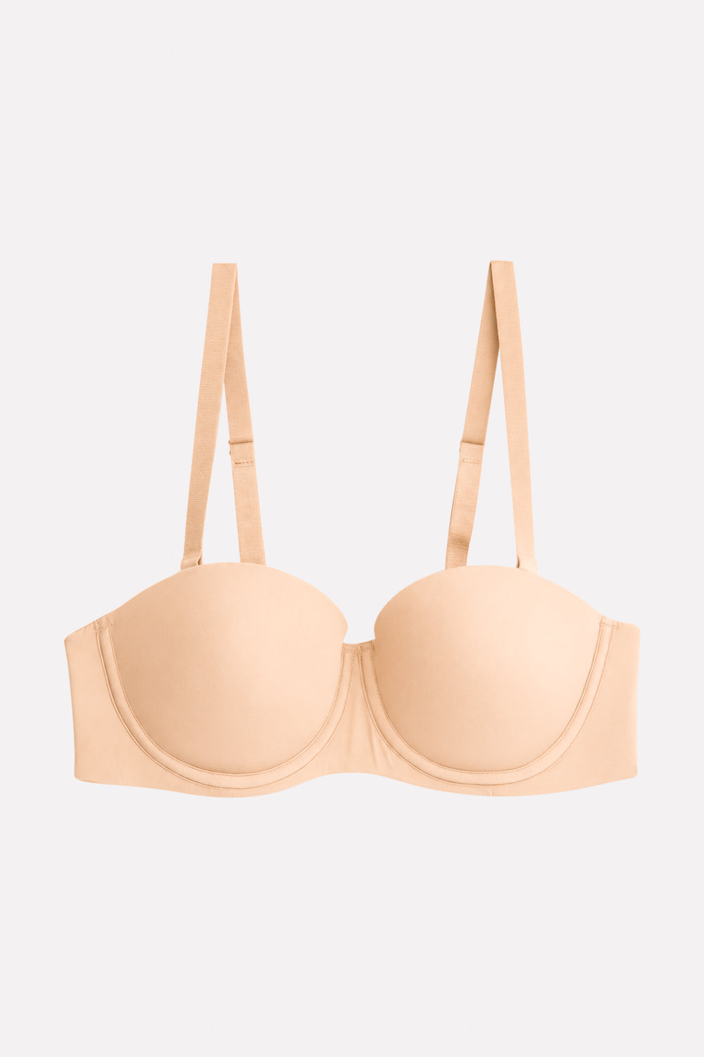 Womens Padded Underwire Adjustable Straps Balconette Bra