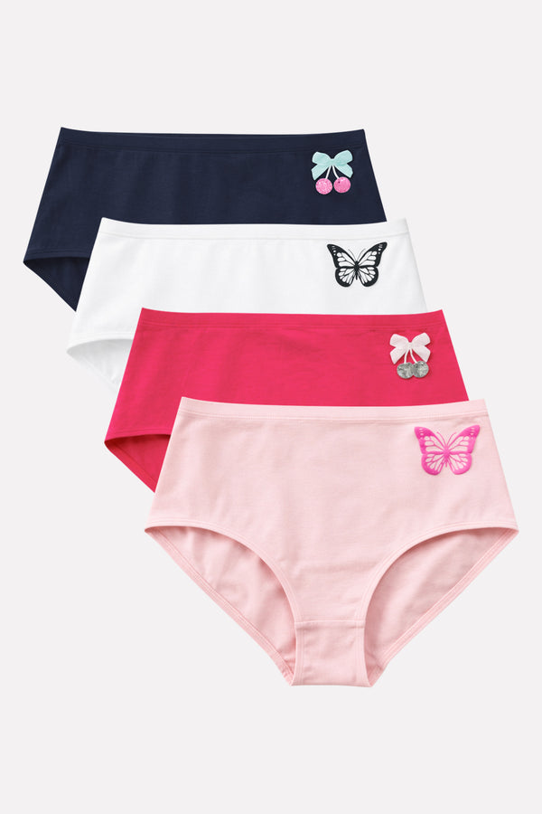 Pack of 3 Womens Soft Cotton Stretch High Waist Panties