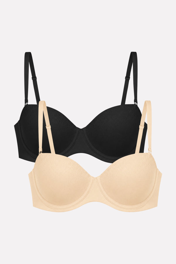 Womens Detachable Strap Underwired Push Up Bra