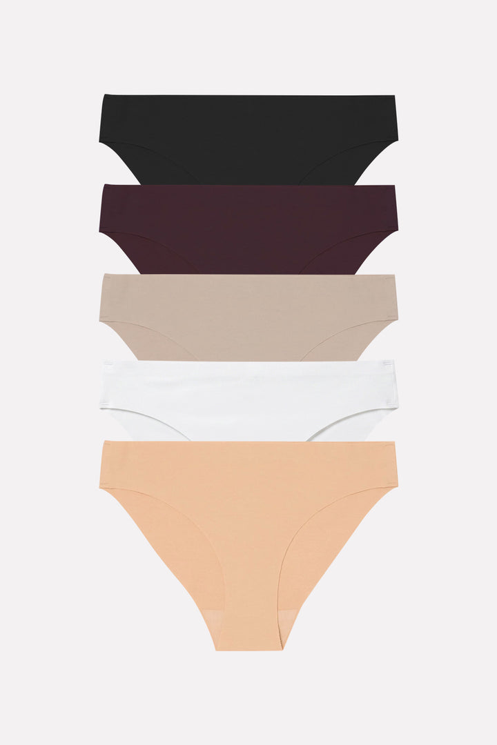 Womens Seamless Soft Cotton Stretch Brief Panty