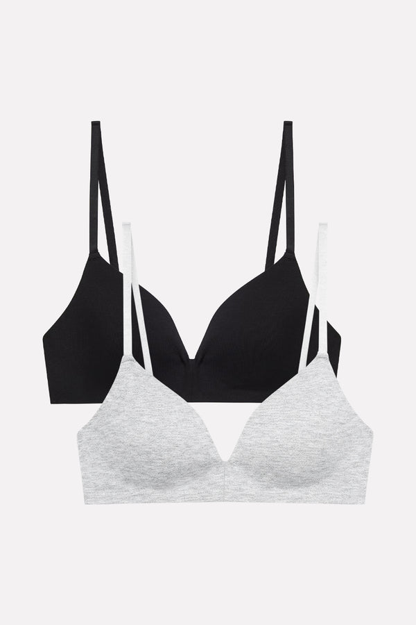 Womens Cotton Padded Soft-Cup Adjustable Straps Bra