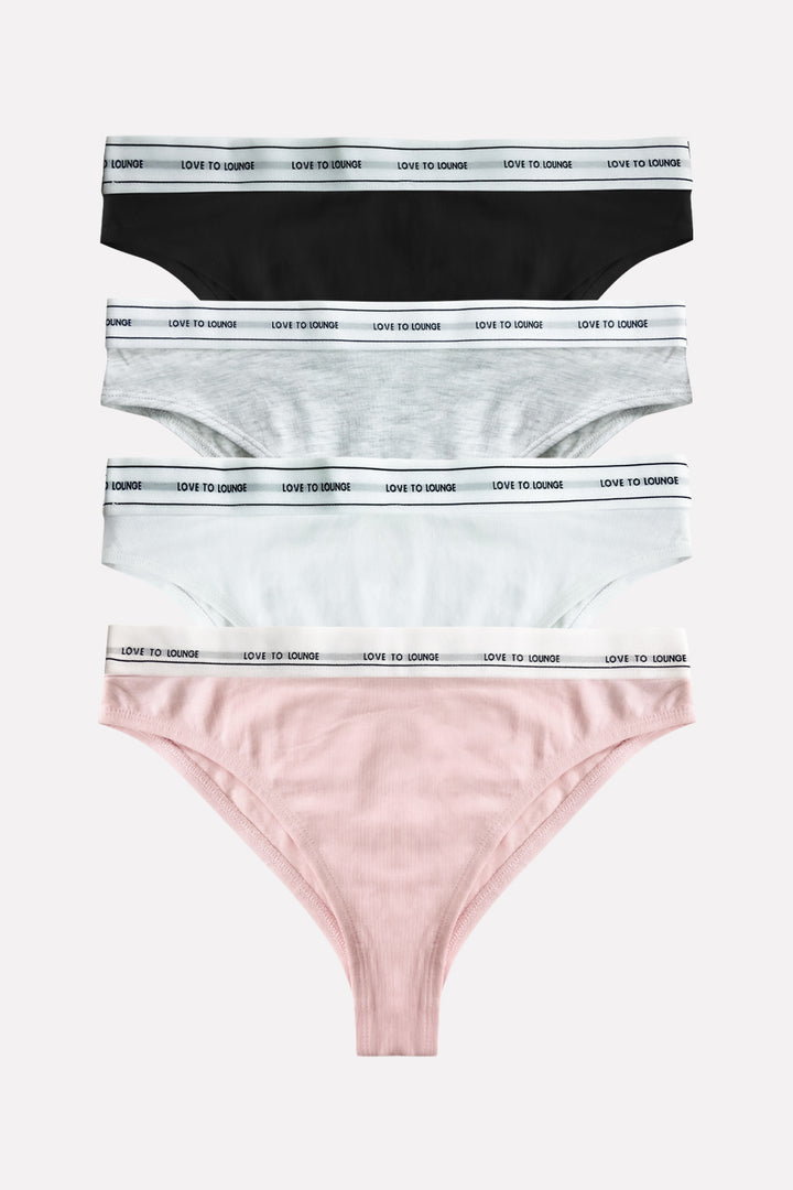 Women's Cotton Mid-Rise Brief Panty with Waistband
