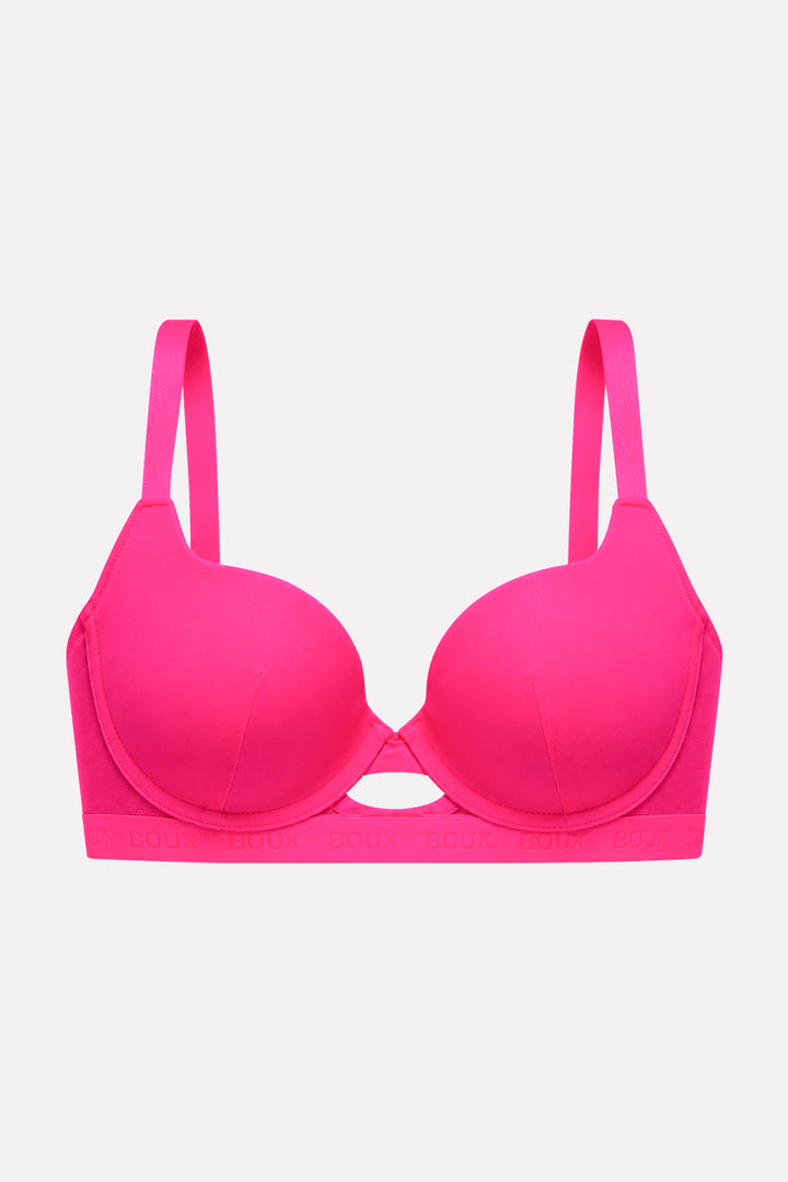 Womens Kyra Microfibre Padded Plunge Underwire Bra