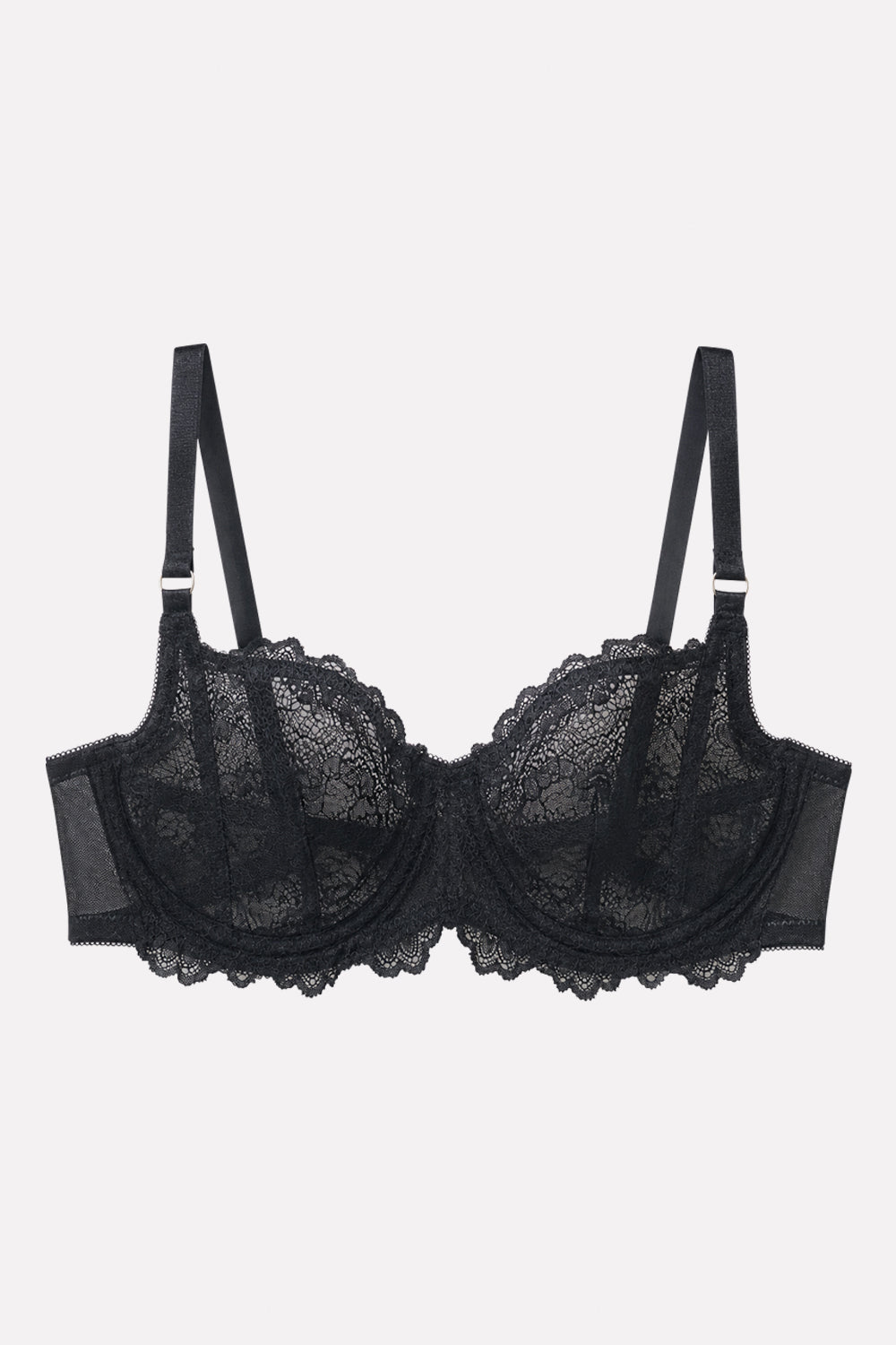 Womens Non-Padded Full Cup Underwired Lace Bra