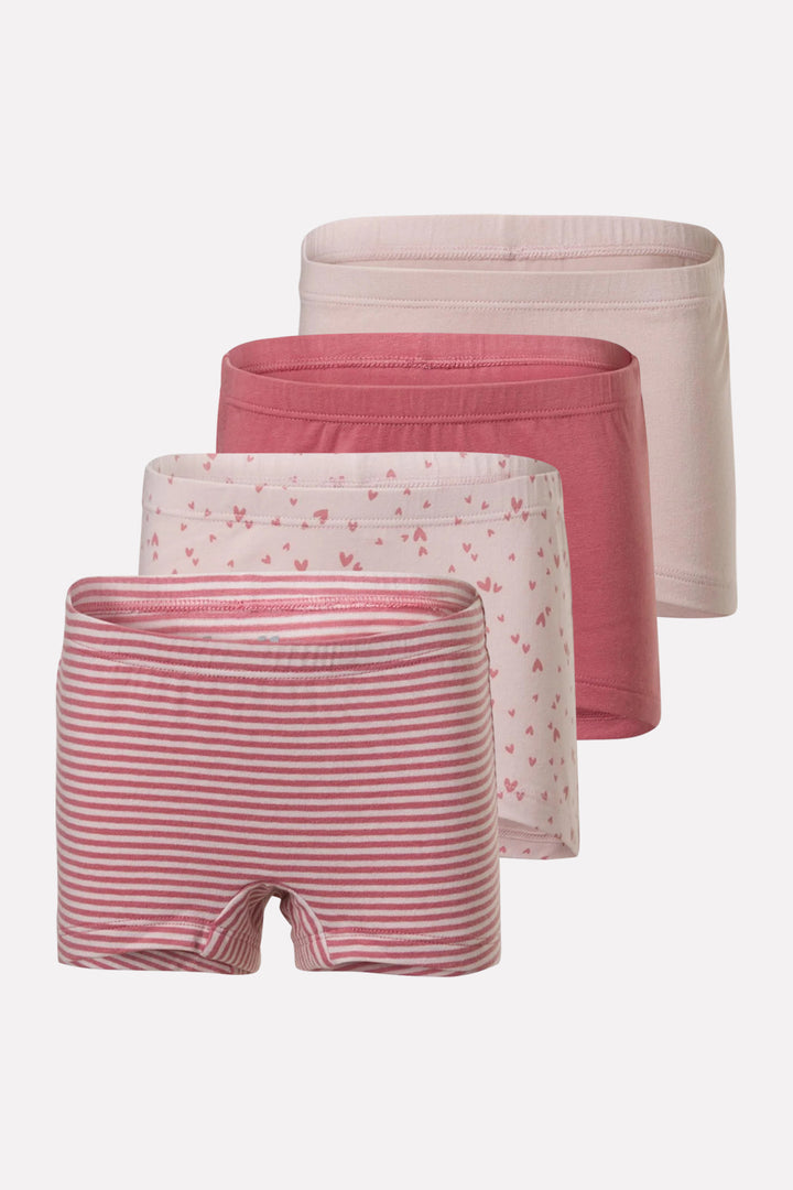 Pack of 4 Girls Cotton Stretch Boxer Underwear