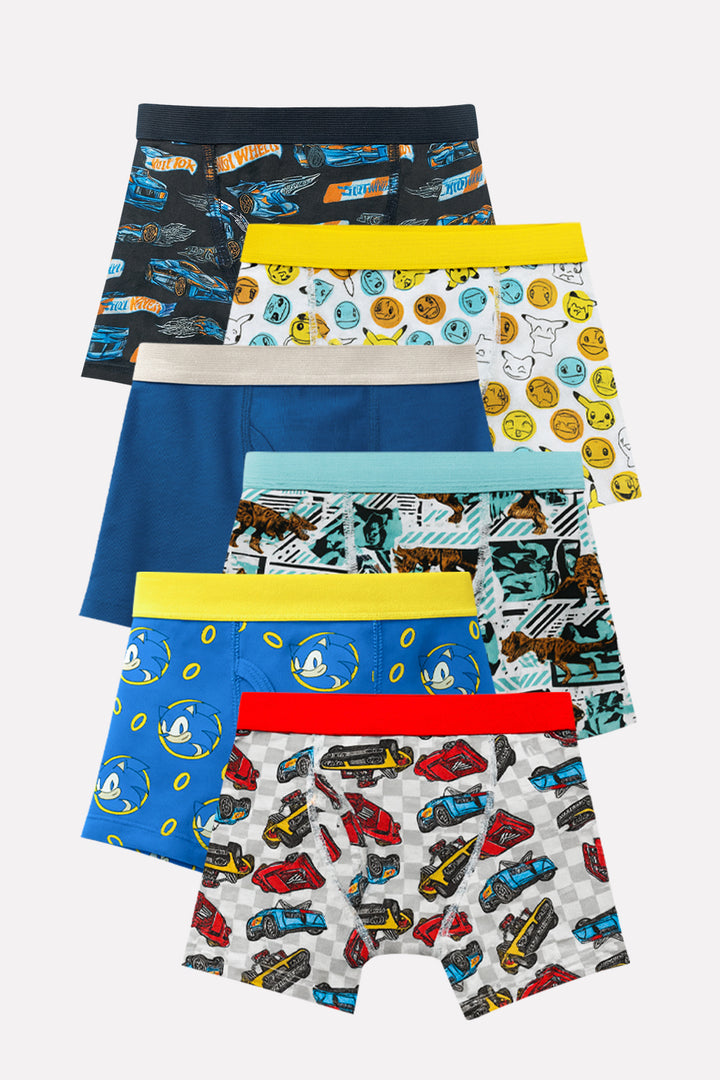Pack of 5 Boys Cotton Fun Prints Boxer Underwear