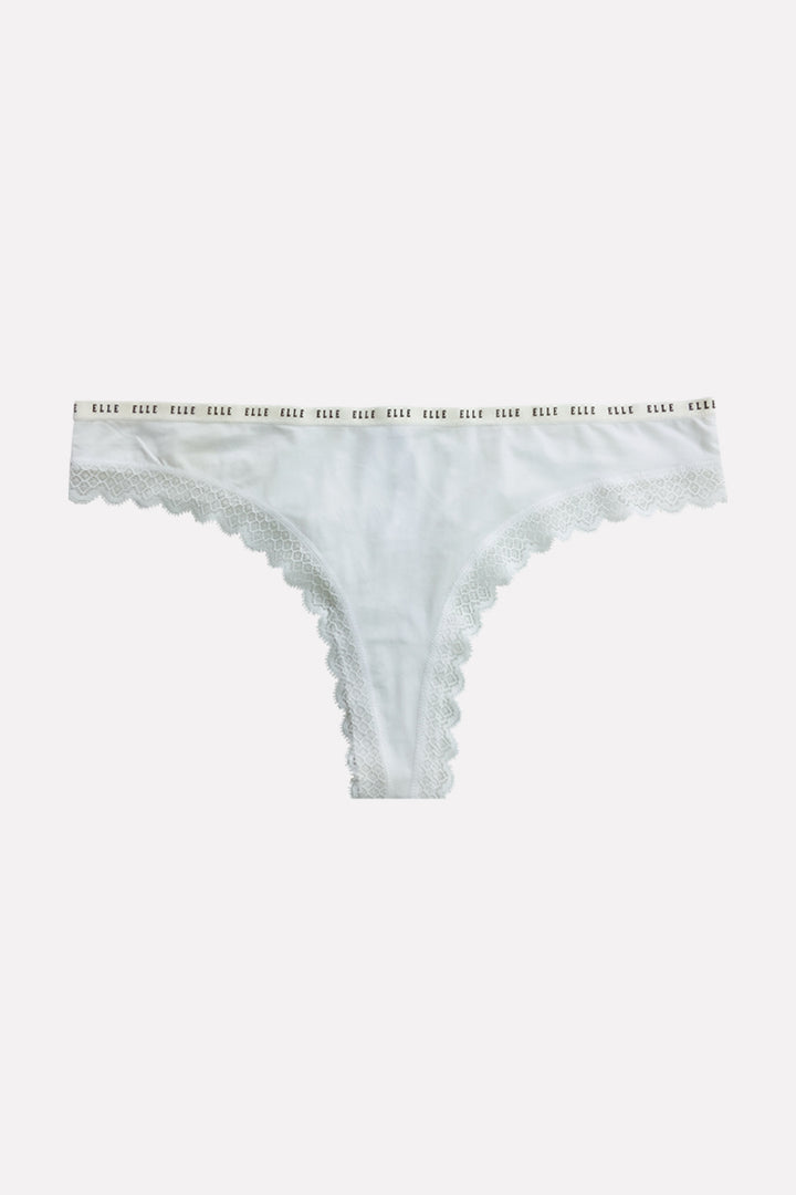 Ladies Mid Rise Microfiber Lace Thong