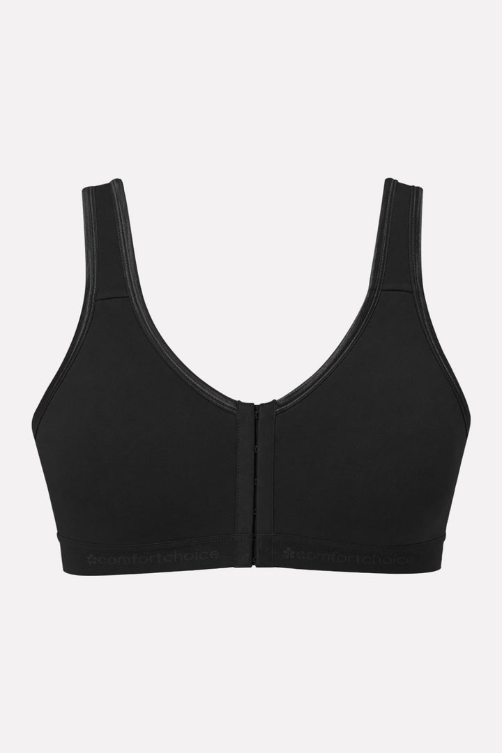 Womens Plus Size Wireless Front-Close Cotton Lounge Bra
