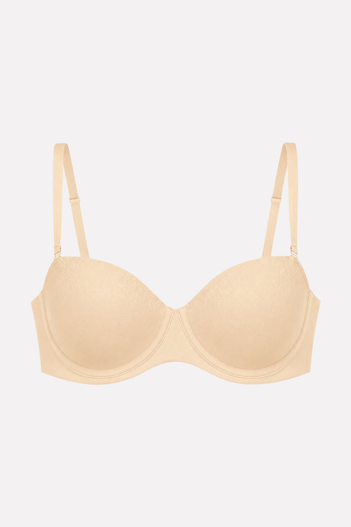 Womens Detachable Strap Underwired Push Up Bra