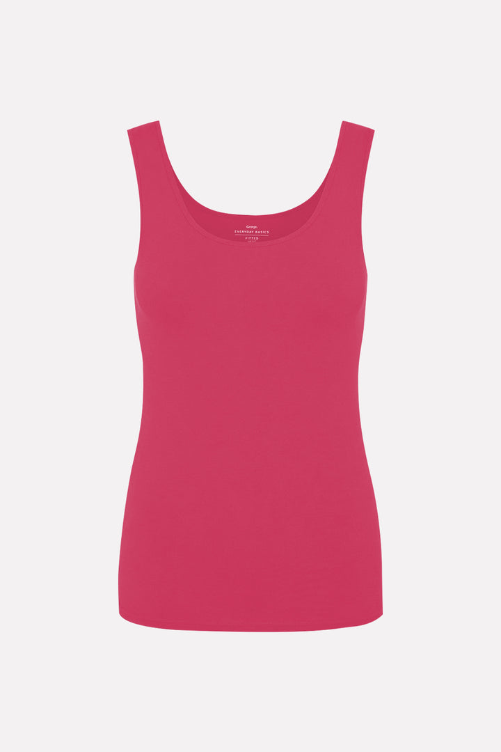 Womens Soft Cotton Sleeveless Scoop Neck Basic Stretch Tank Top