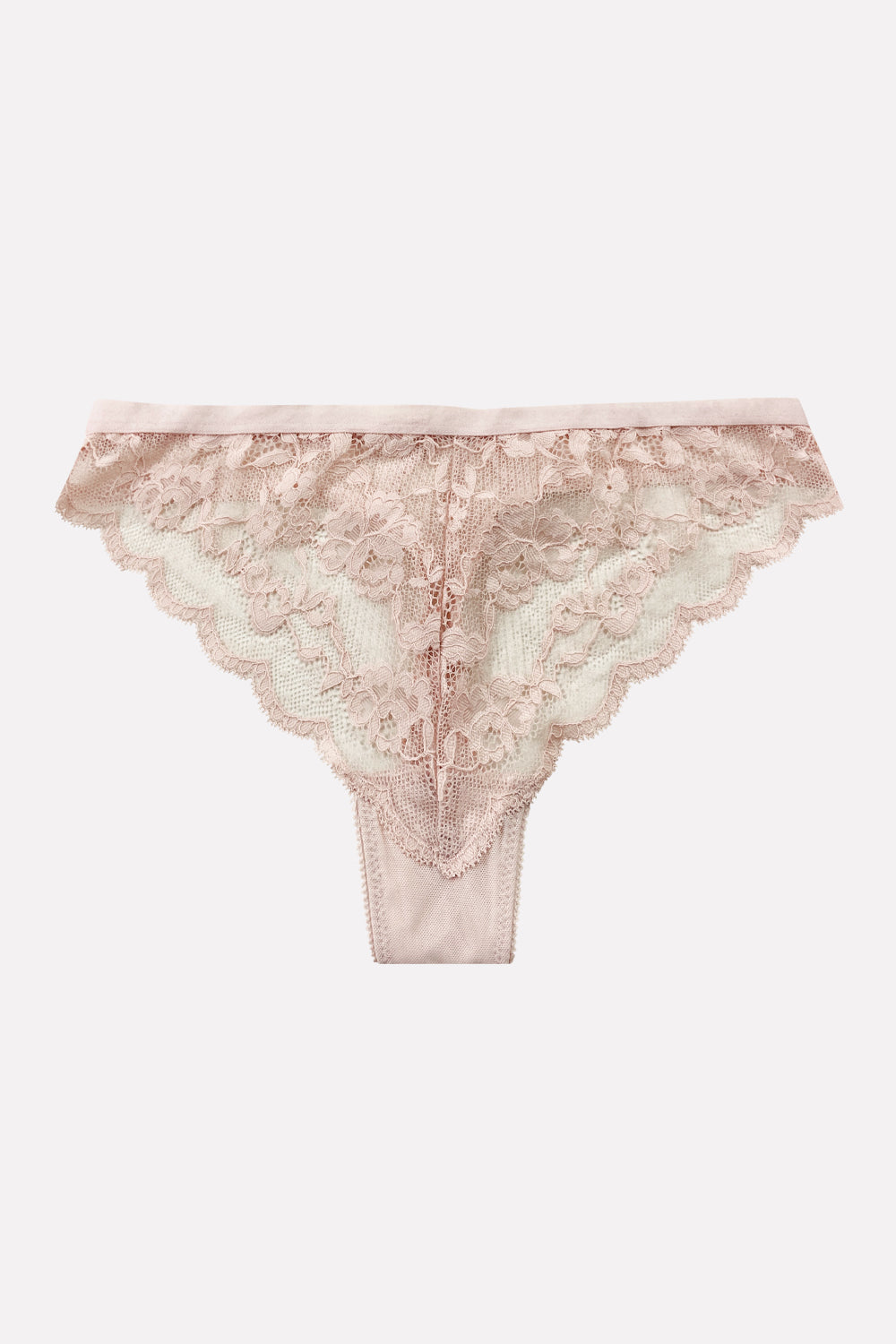 Ladies Mid Rise Lace Front Thong