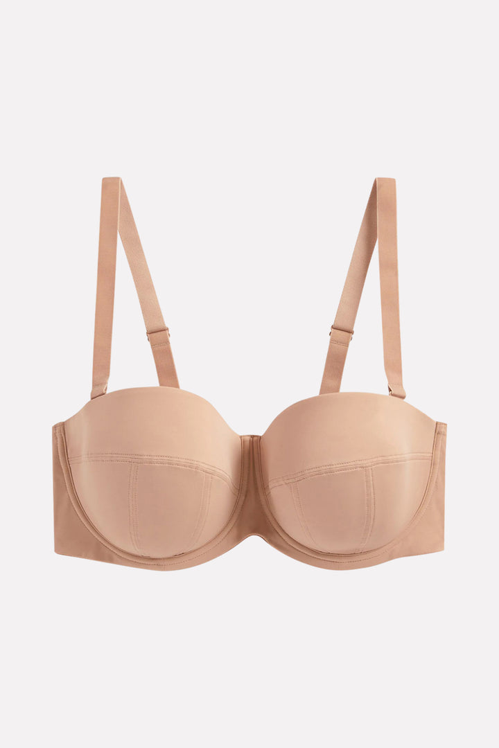 Womens Lightly Padded Strapless Multiway Underwired Bra
