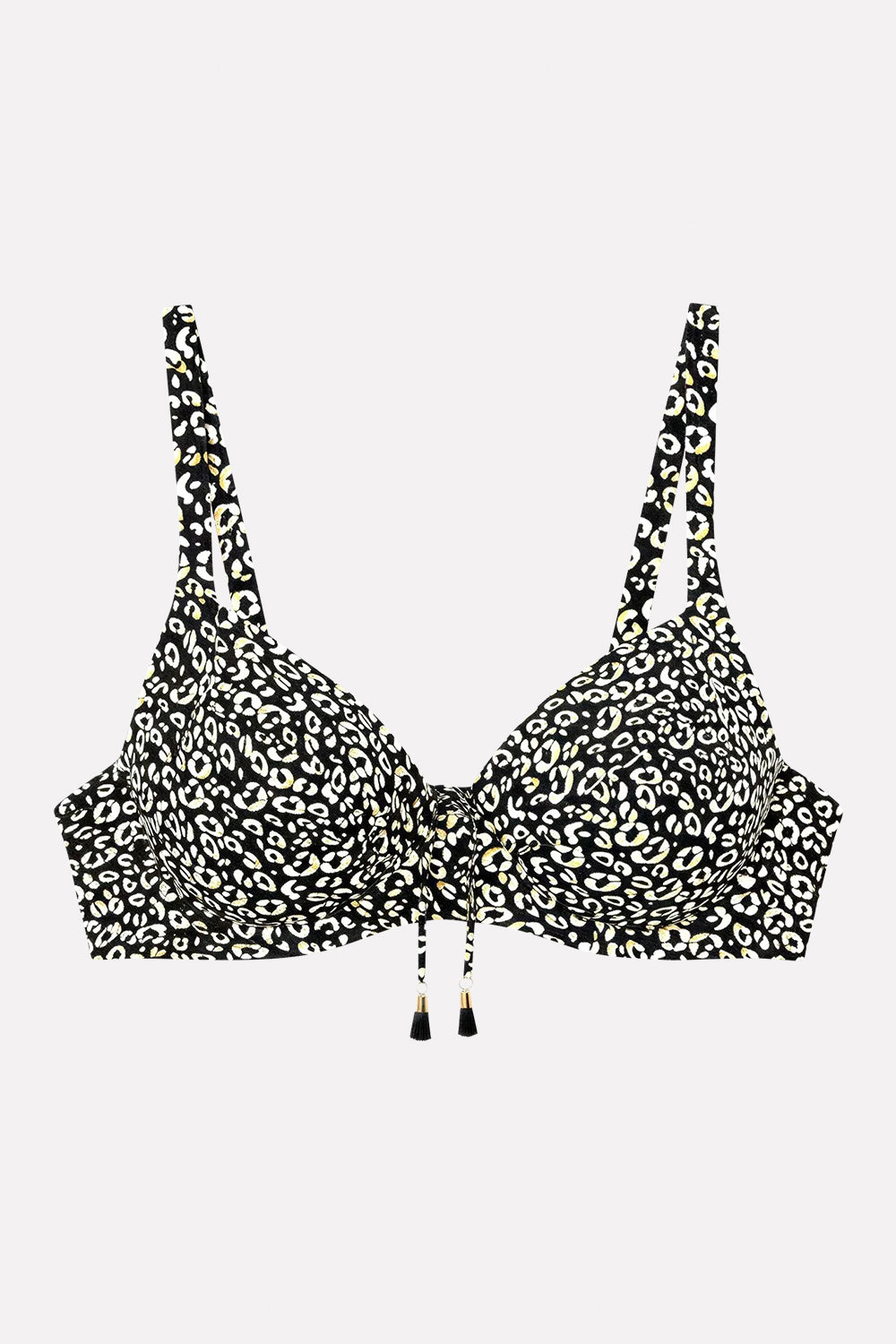 Womens Printed Underwired Non-Padded Bikini Bra
