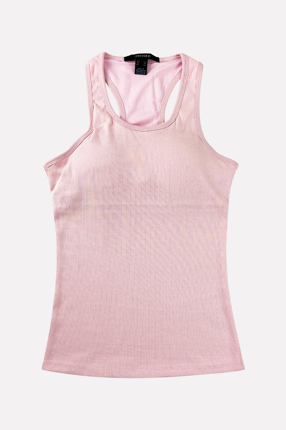 Womens Ribbed Built in Padded Bra Cotton Tank Top