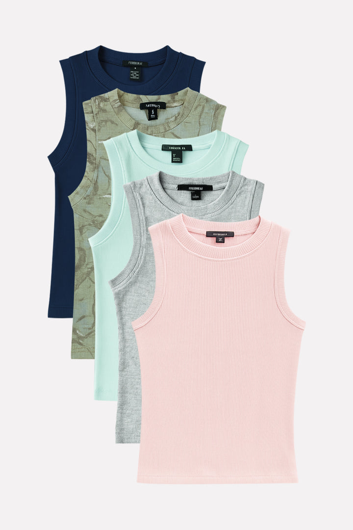 Women's Ribbed Cotton Sleeveless Tank Top