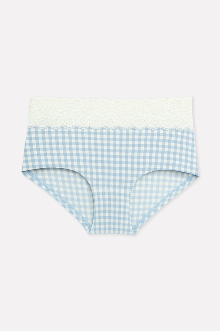 Womens Mid Waist Hipster Lace Brief Panty
