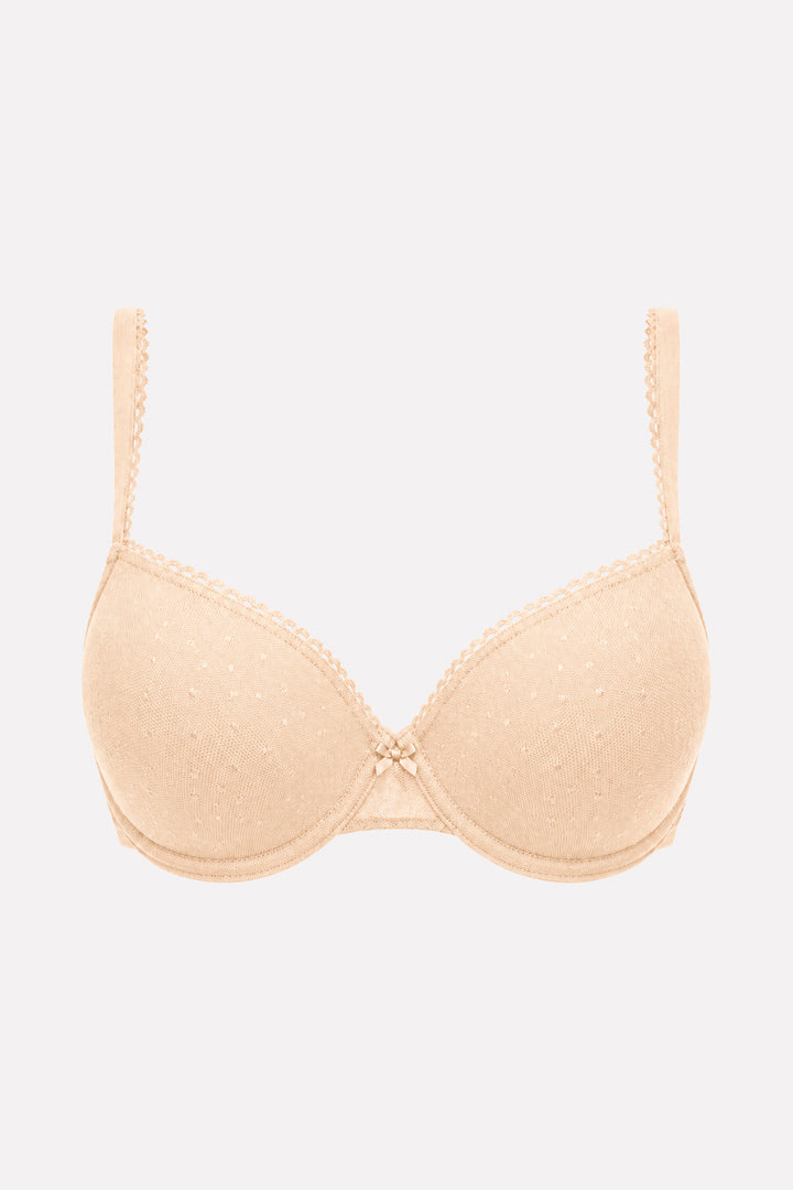 Womens Lightly Padded Plumetis Mesh Underwired Convertible Bra